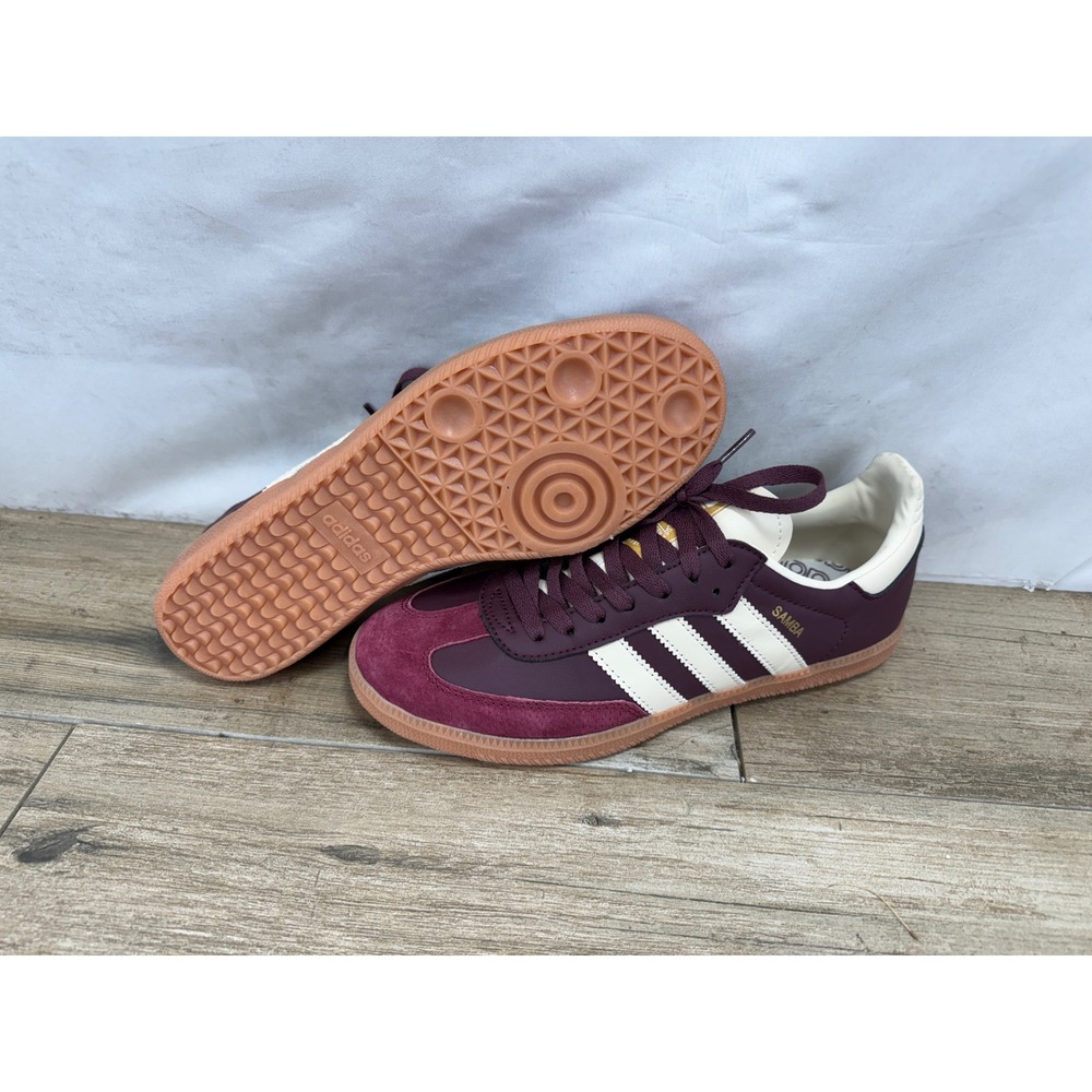 Adidas Samba OG Maroon Wonder White Gum ID0477 Mens Sneakers Size 7.5 - Picture 6 of 9